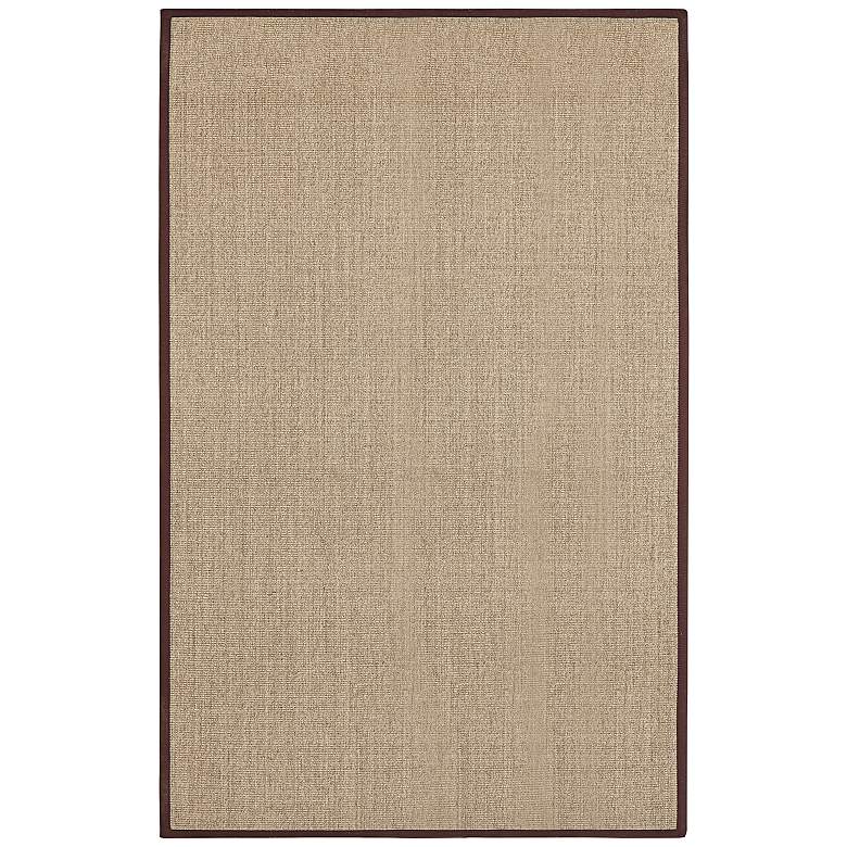 Image 1 Marble Sisal with Brown Border 5x8 Area Rug