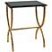 Marble Top Black and Gold Side Table