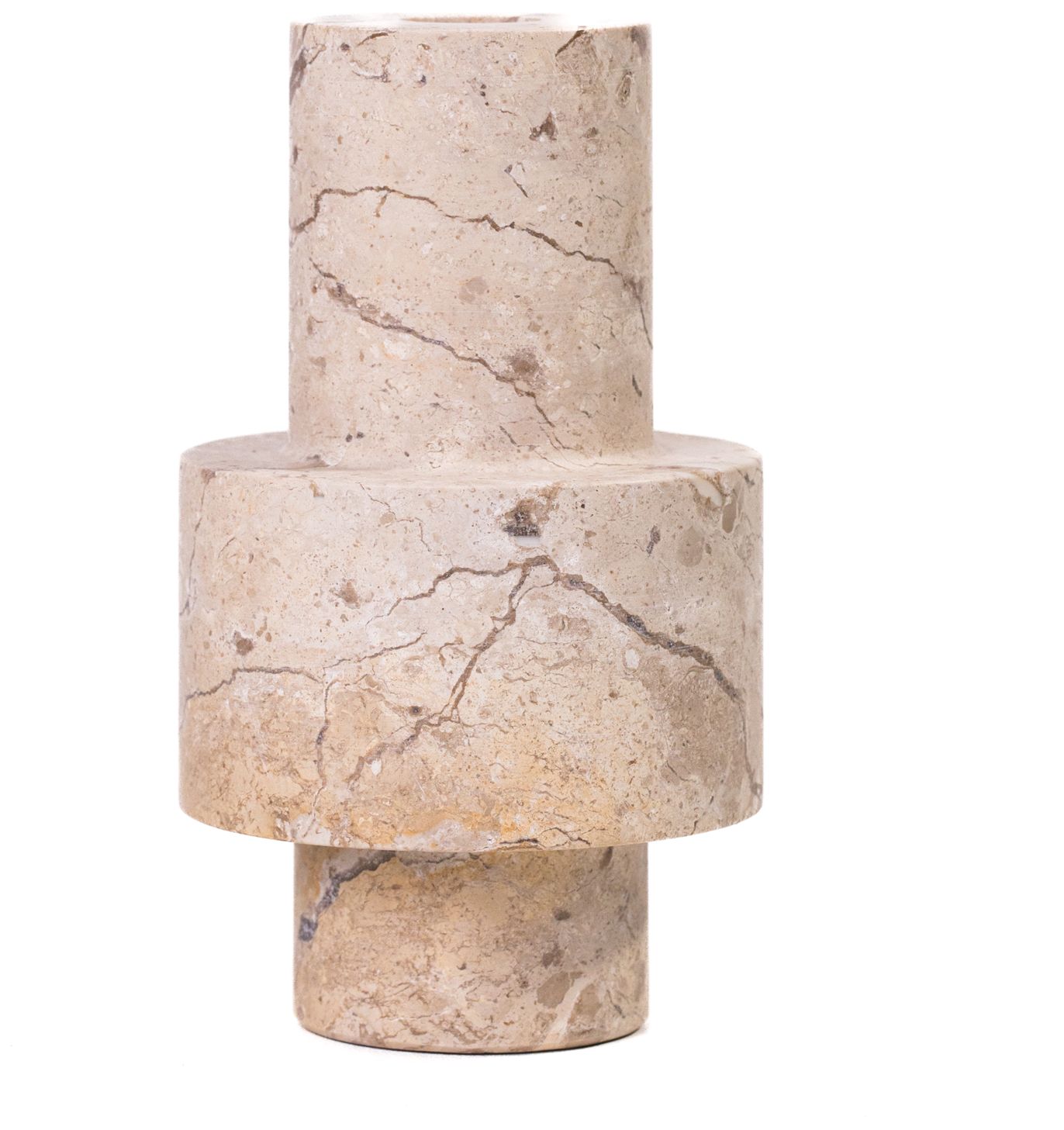 Image 4 Marble Travertine Turned Candle Holder more views