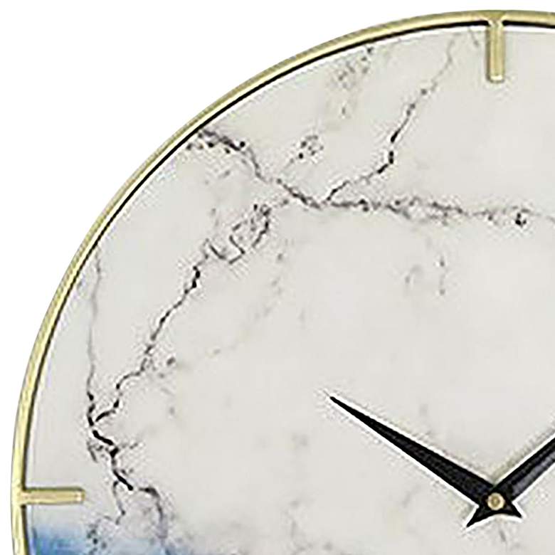 Image 2 Marbled Blue - Metal Wall Clock - 1in W X 16in Ht X 16in D more views