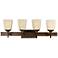 Marbled Bronze Finish 4-Light 30" Wide Bath Light