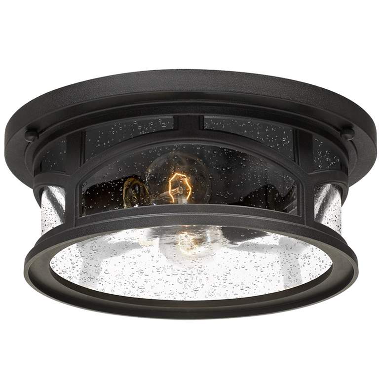 Image 3 Marblehead 13"W Mystic Black 2-Light Outdoor Ceiling Light more views