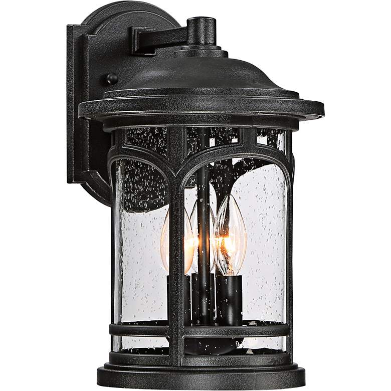 Image 1 Marblehead 14 1/2 inch High Mystic Black Outdoor Wall Light