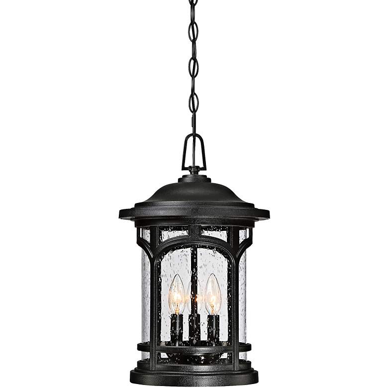 Image 1 Marblehead 18"H Mystic Black Outdoor Hanging Light