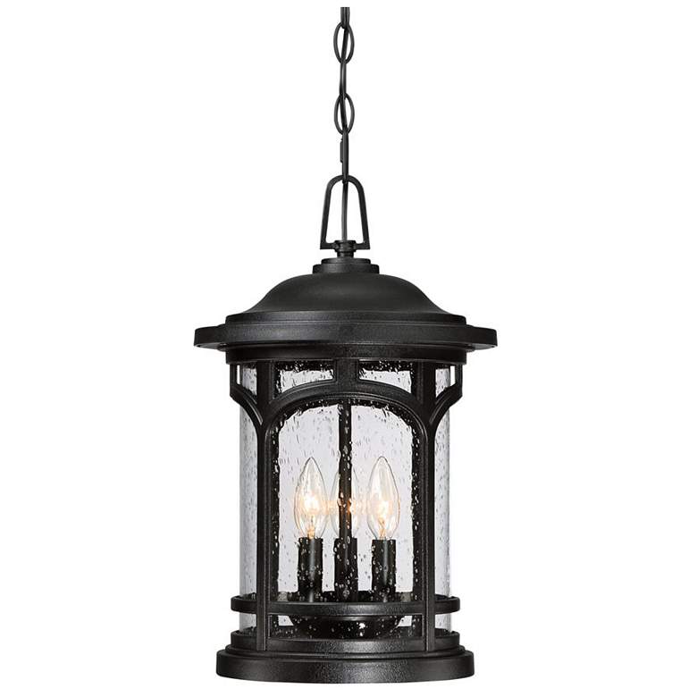 Image 1 Marblehead 18 inchH Mystic Black Outdoor Hanging Light