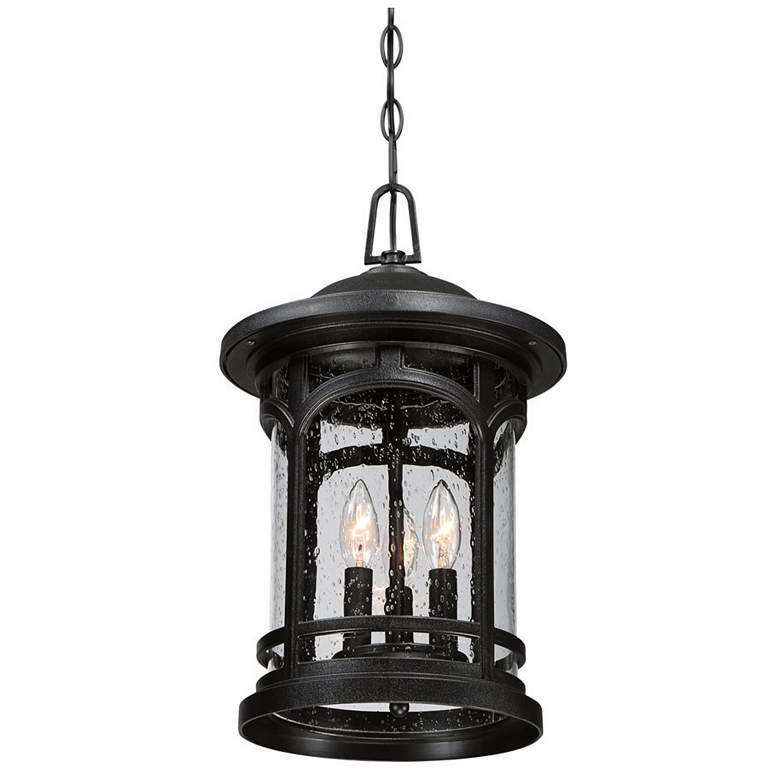Image 2 Marblehead 18"H Mystic Black Outdoor Hanging Light more views