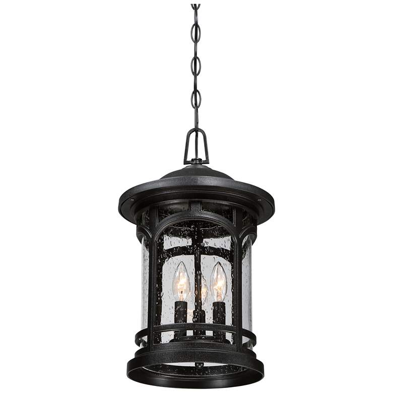 Image 3 Marblehead 18"H Mystic Black Outdoor Hanging Light more views