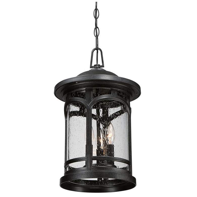 Image 3 Marblehead 18"H Mystic Black Outdoor Hanging Light more views