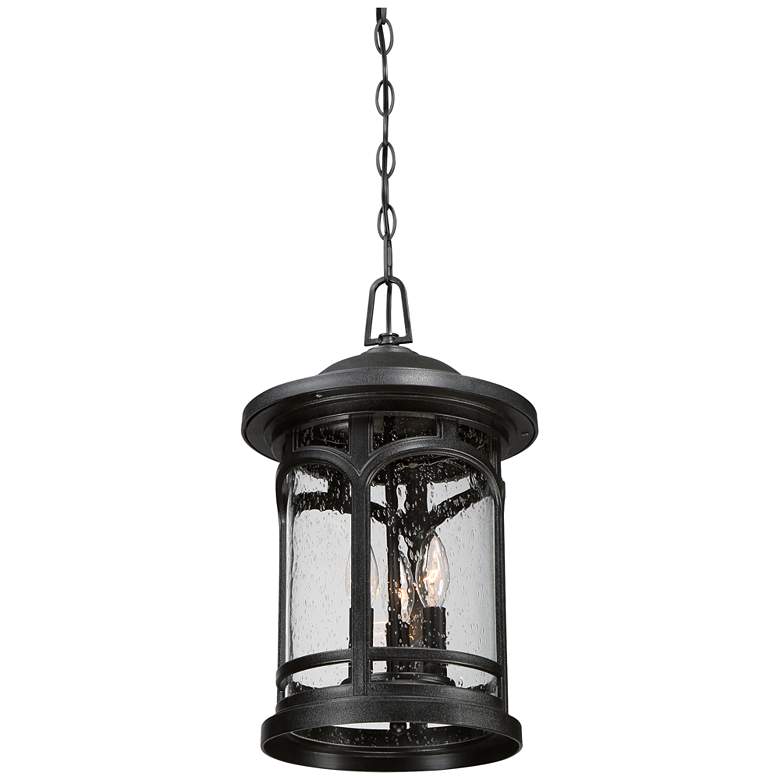 Image 4 Marblehead 18"H Mystic Black Outdoor Hanging Light more views