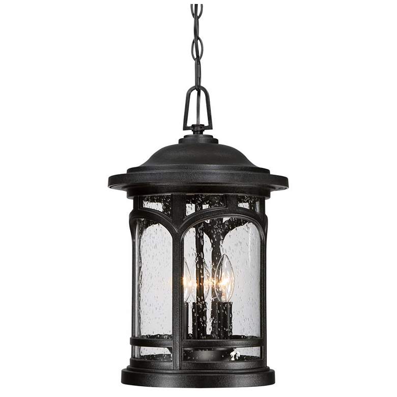 Image 4 Marblehead 18"H Mystic Black Outdoor Hanging Light more views