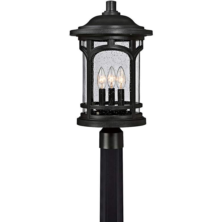 Image 1 Marblehead 19 1/2 inch High Mystic Black Outdoor Post Light