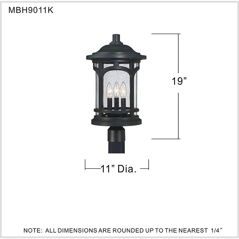 Image 5 Marblehead 19 1/2" High Mystic Black Outdoor Post Light more views