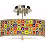 Marbles in the Park Giclee 14" Wide Semi-Flush Ceiling Light