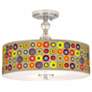 Marbles in the Park Giclee 16" Wide Semi-Flush Ceiling Light