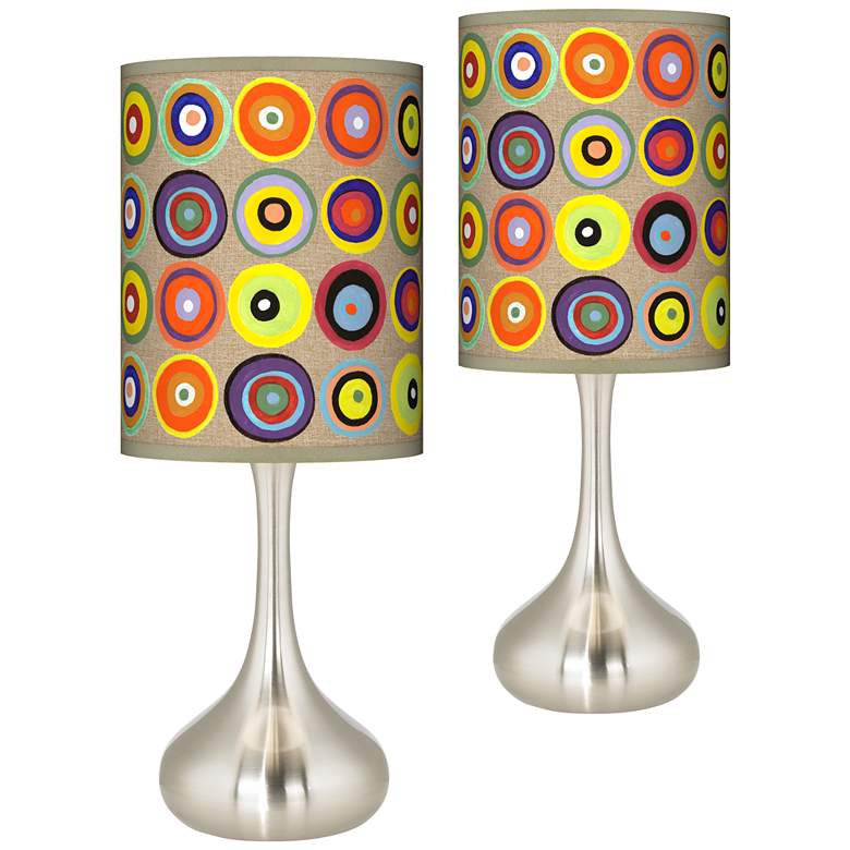 Image 1 Marbles in the Park Giclee Droplet Modern Table Lamps Set of 2