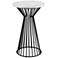 Marbury 15" Wide Black and White Marble Round Accent Table