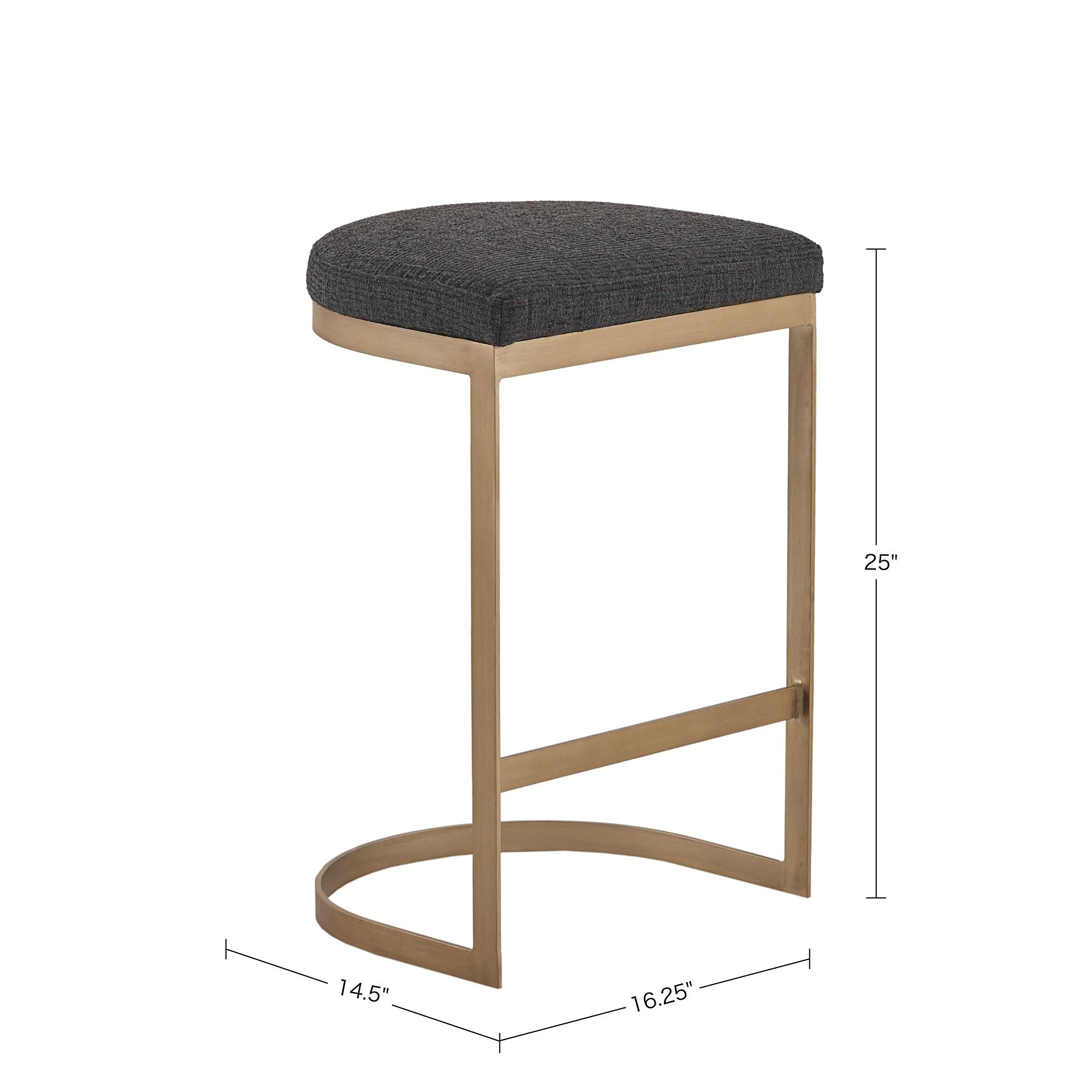 Marc 25" Charcoal Fabric Counter Stool in scene