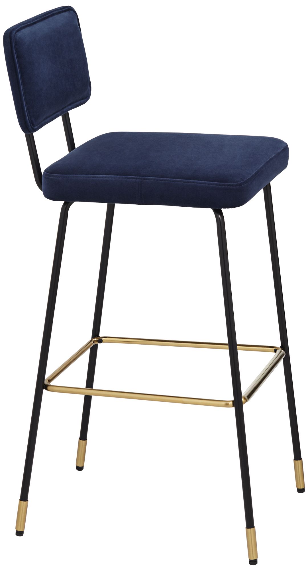 Marc 29 1/4" High Blue and Gold Barstool Set of 2