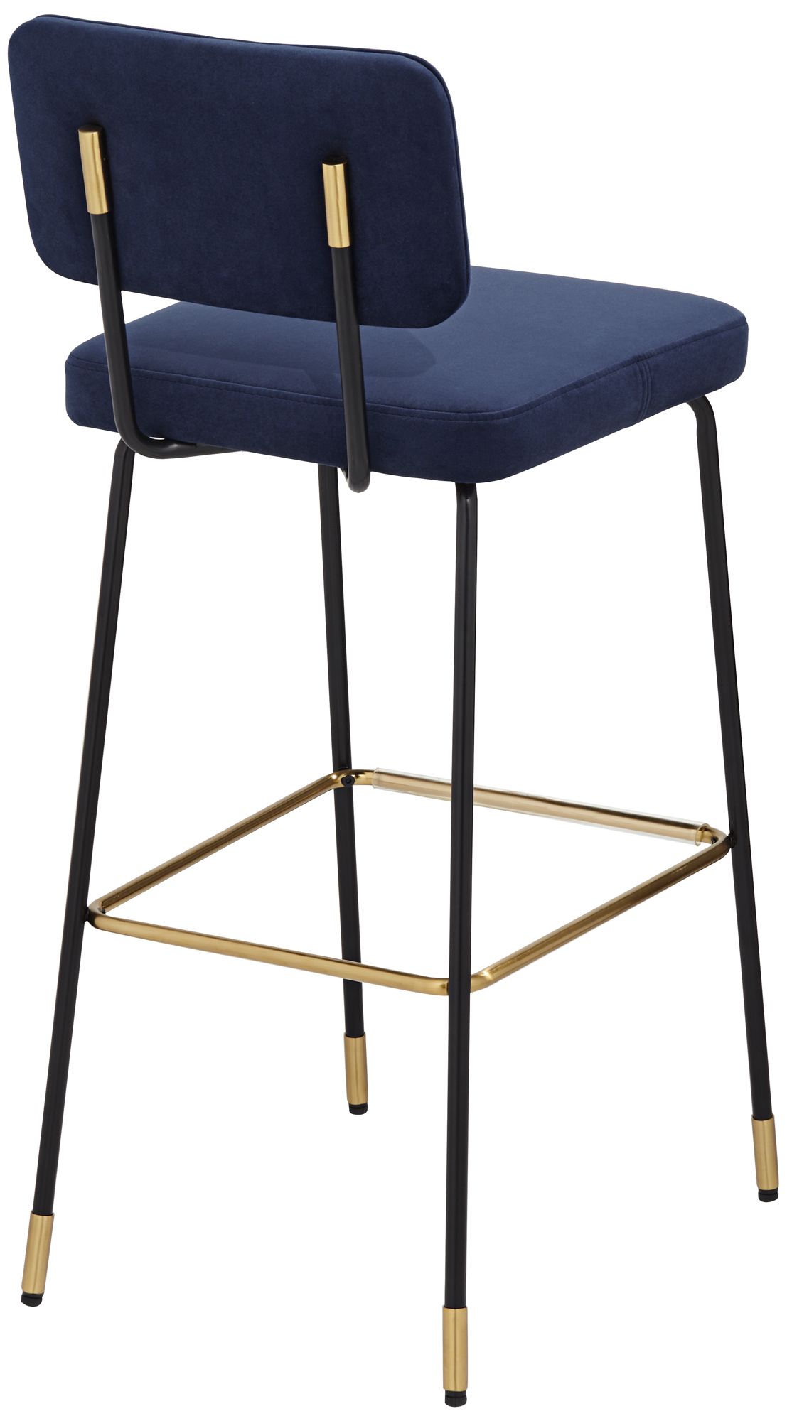 Marc 29 1/4" High Blue and Gold Barstool Set of 2
