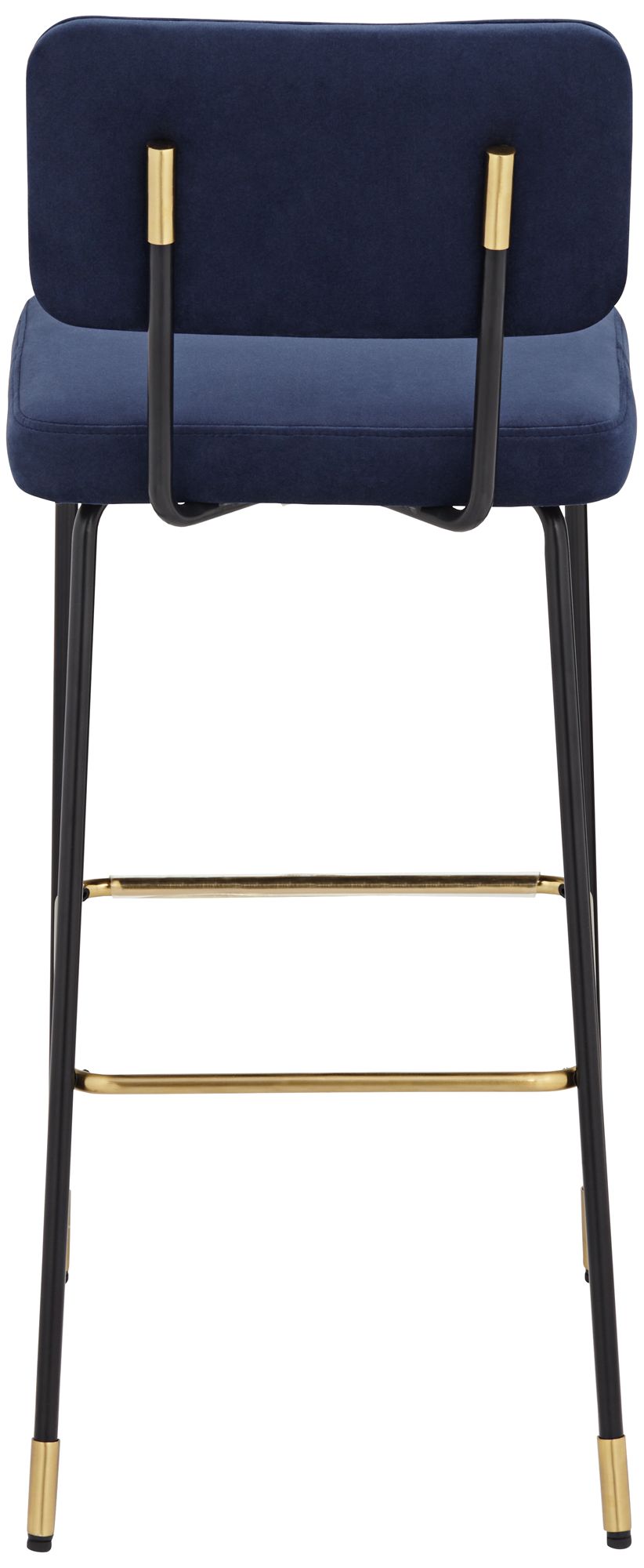 Marc 29 1/4" High Blue and Gold Barstool Set of 2