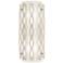 Marcel 14.5"H Geometric Framing Nickel And Frost Cas White Wall Sconce