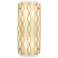 Marcel 14.5"H Geometric Modern Brass Wall Sconce w/ Frost Cas White Shade