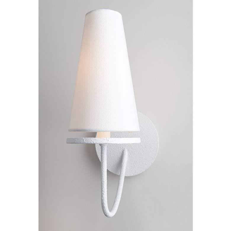 Image 3 Marcel 14 1/4" High Gesso White Wall Sconce more views