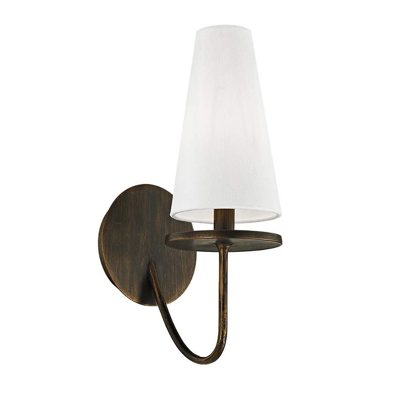 Image 1 Marcel 14 1/4" High Textured Bronze Wall Sconce