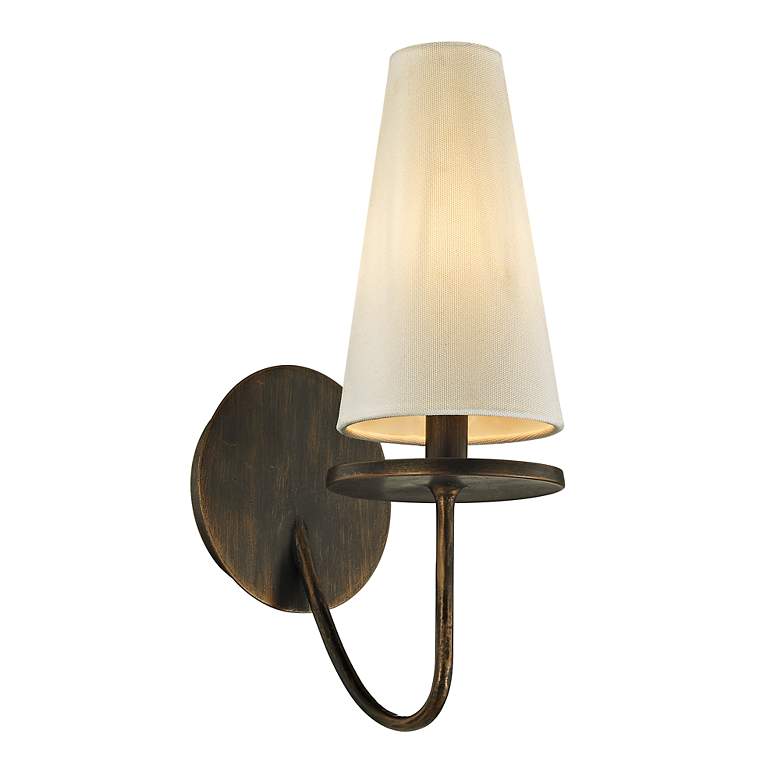 Image 2 Marcel 14 1/4" High Textured Bronze Wall Sconce more views