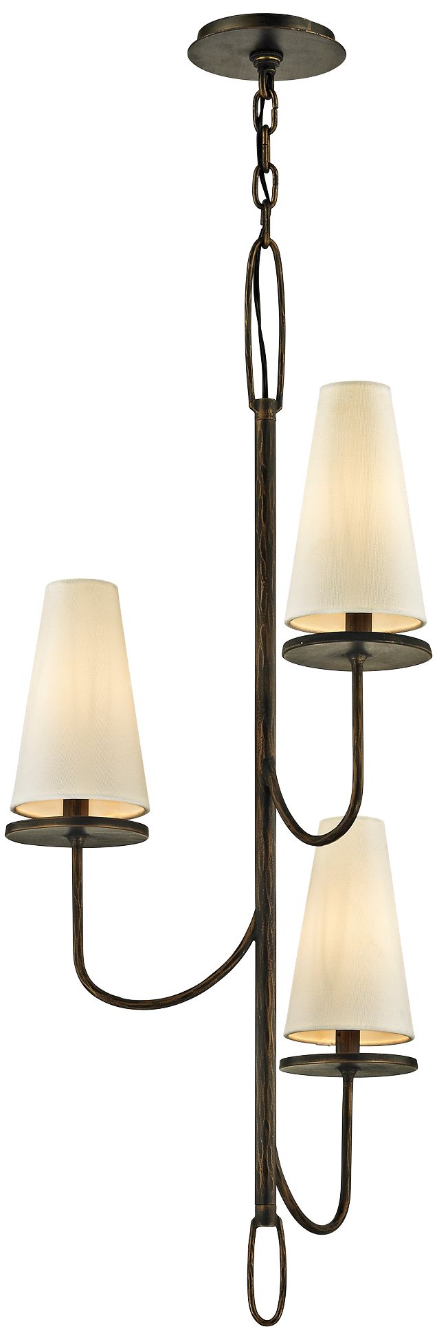 Marcel 18 1/4" Wide Pompeii Bronze 3-Light Chandelier