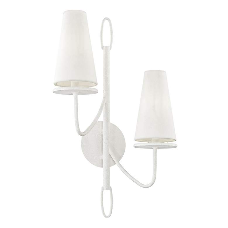 Image 1 Marcel 23 1/2 inch High Gesso White 2-Light Wall Sconce