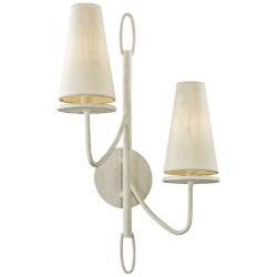 Marcel 23 1/2&quot; High Gesso White 2-Light Wall Sconce