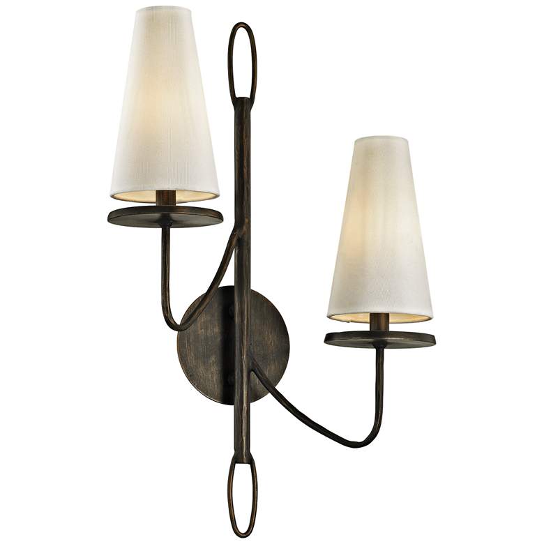 Image 1 Marcel 23 1/2 inch High Pompeii Bronze 2-Light Wall Sconce