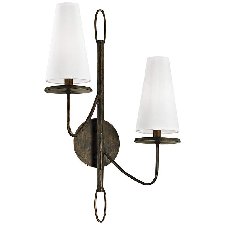 Image 1 Marcel 23 1/2" High Textured Bronze 2-Light Wall Sconce