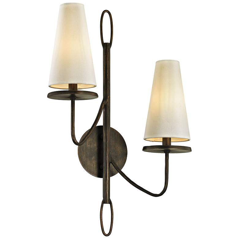 Image 3 Marcel 23 1/2" High Textured Bronze 2-Light Wall Sconce more views