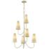 Marcel 28" Wide Gesso White 6-Light Chandelier