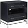 Marcel 28" Wide Navy Blue Lacquered 2-Drawer Nightstand
