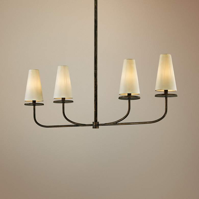 Image 1 Marcel 43 1/4"W Pompeii Bronze Kitchen Island Light Pendant