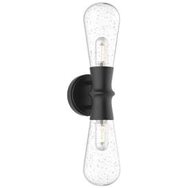 Image1 of Marcel 5-in 2 Light Clear Glass/Black Outdoor Wall 60W Alora Mood
