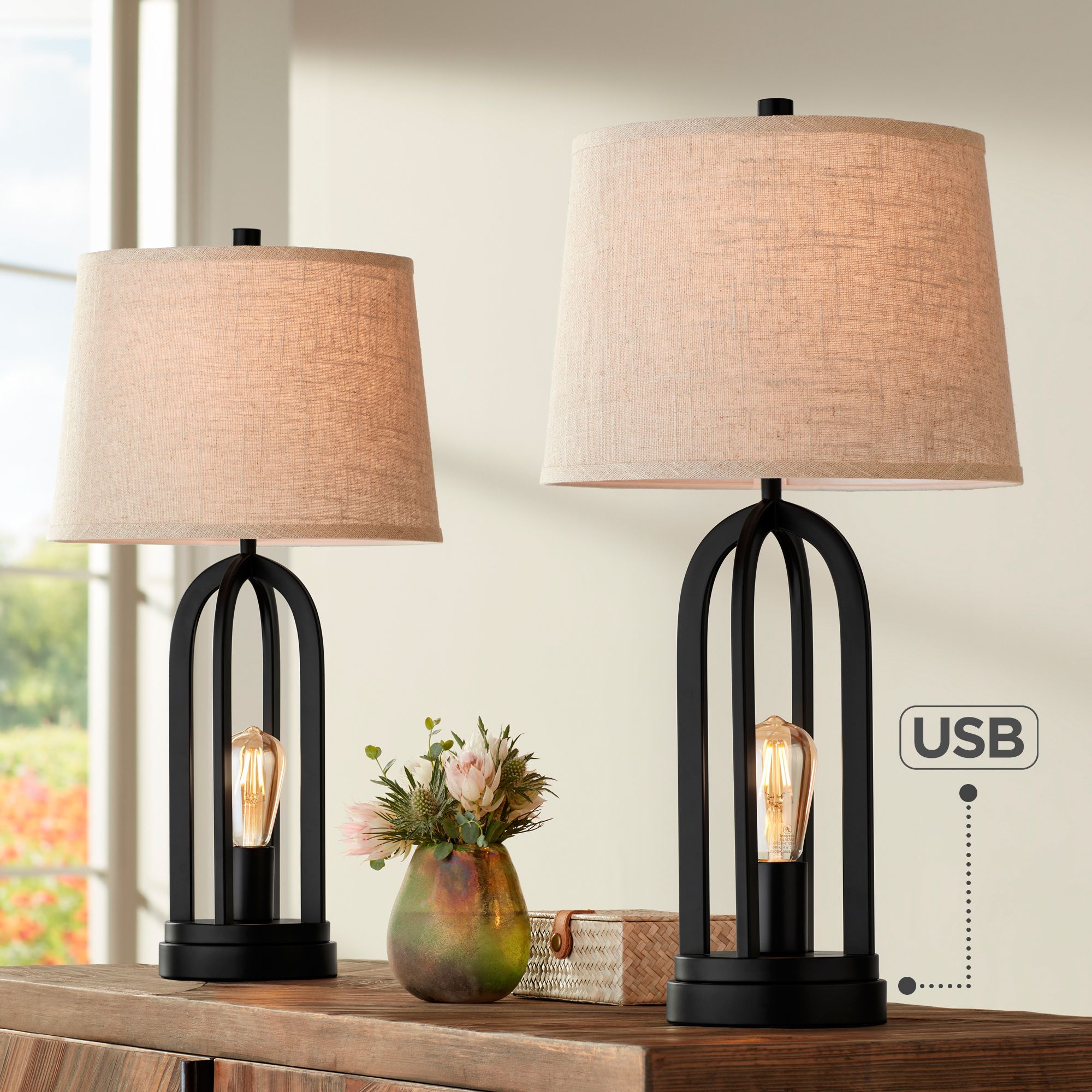 black modern farmhouse table lamps