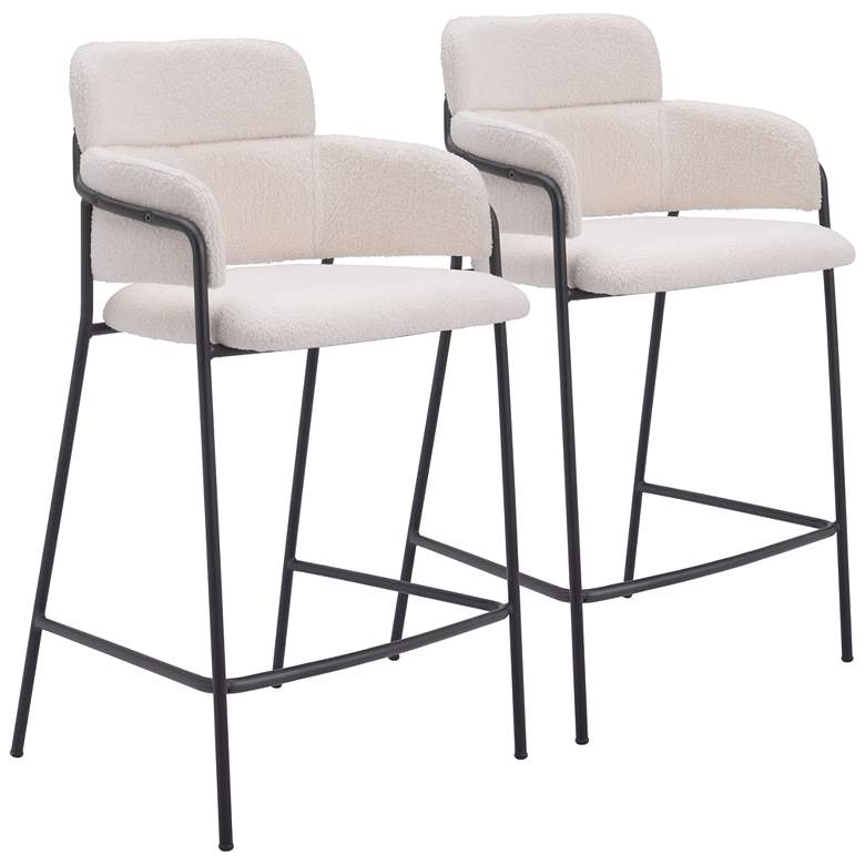 Image 1 Marcel Counter Stool (Set of 2) Cream