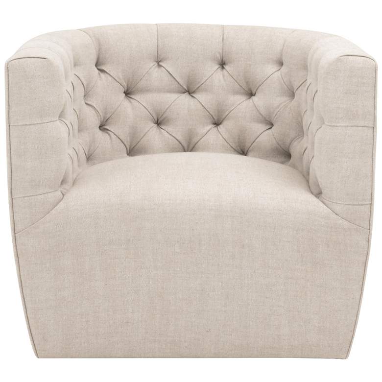 Image 1 Marcel Swivel Club Chair, Performance Bisque French Linen