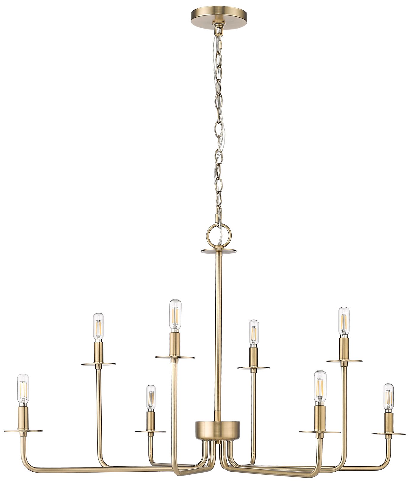 Thumbnail4 of Marceline 37 3/4" Wide Modern Gold 8-Light Chandelier more views