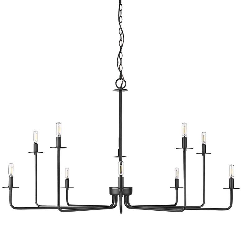 Image 1 Marceline 48" Wide Black 10-Light Chandelier