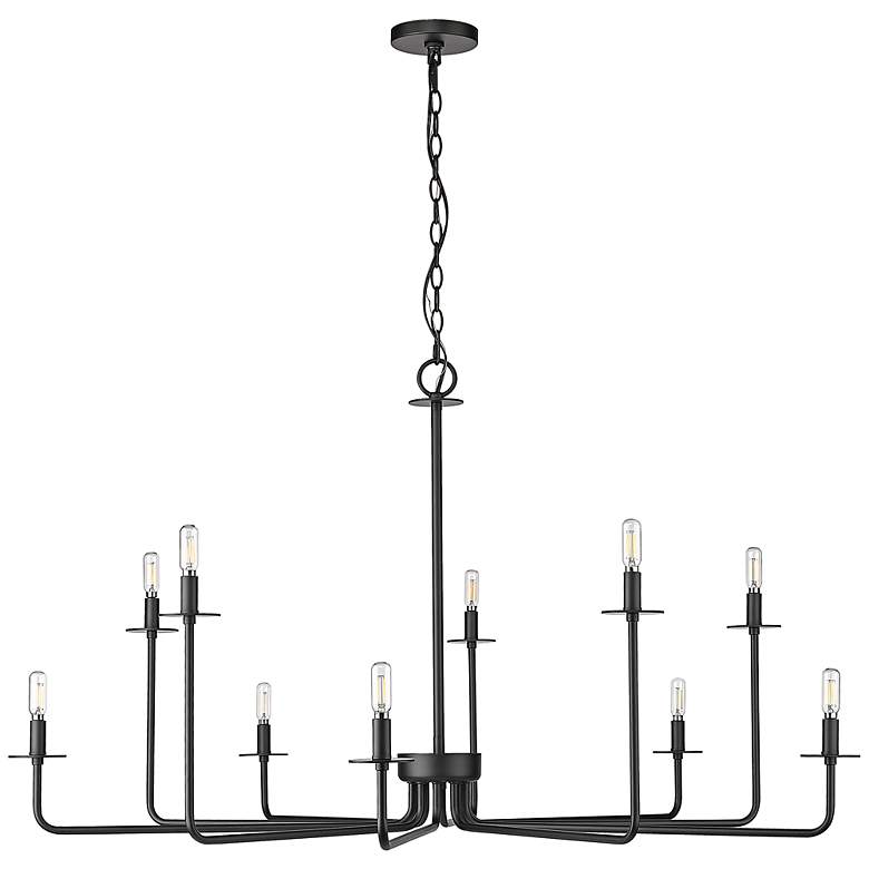 Image 4 Marceline 48" Wide Black 10-Light Chandelier more views