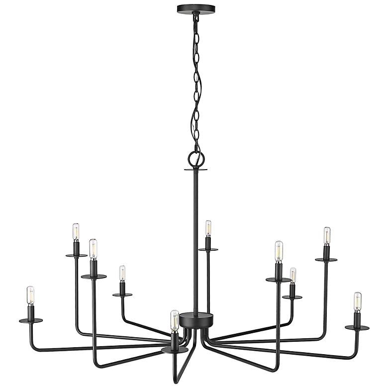 Image 6 Marceline 48" Wide Black 10-Light Chandelier more views