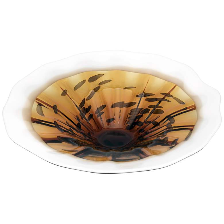 Image 1 Marcella 17 inch Wide Brown Glass Bowl
