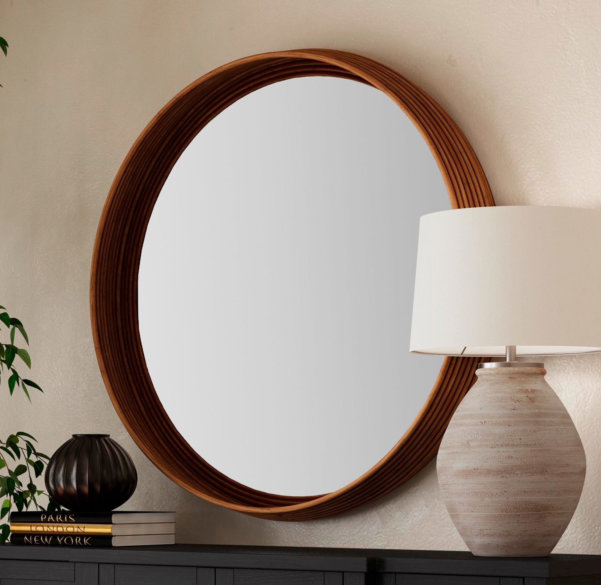 Image 5 Marcella 48"W x 48"H Natural Wall Mirror more views
