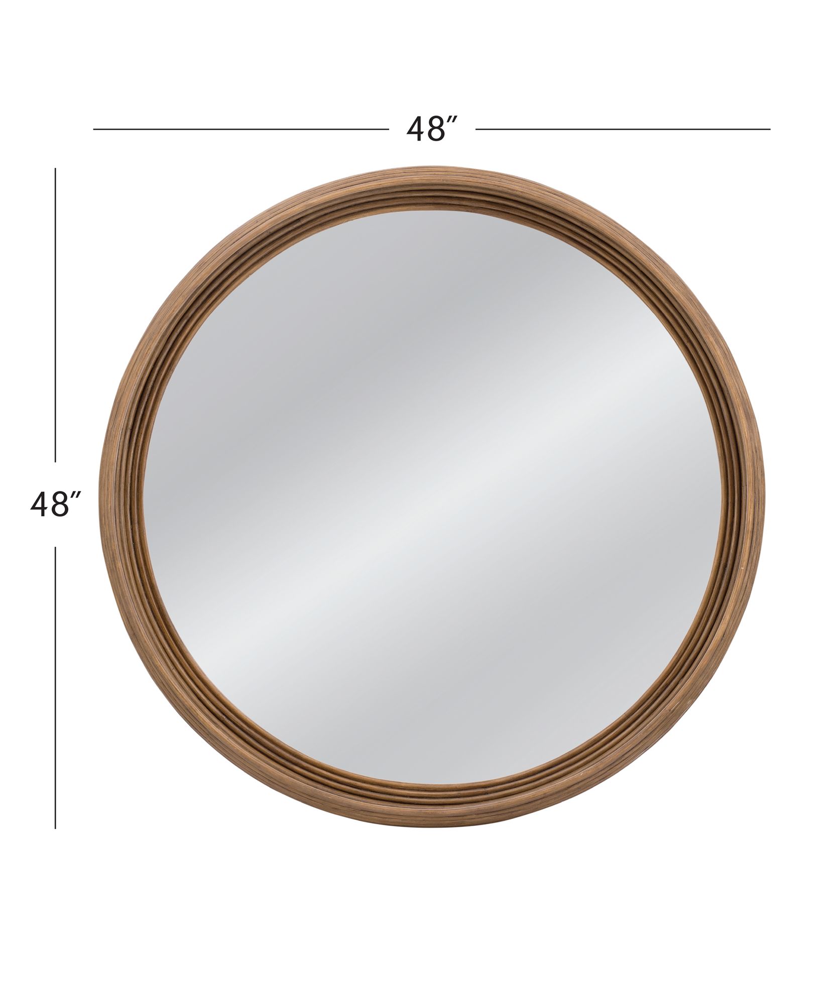 Image 6 Marcella 48"W x 48"H Natural Wall Mirror more views