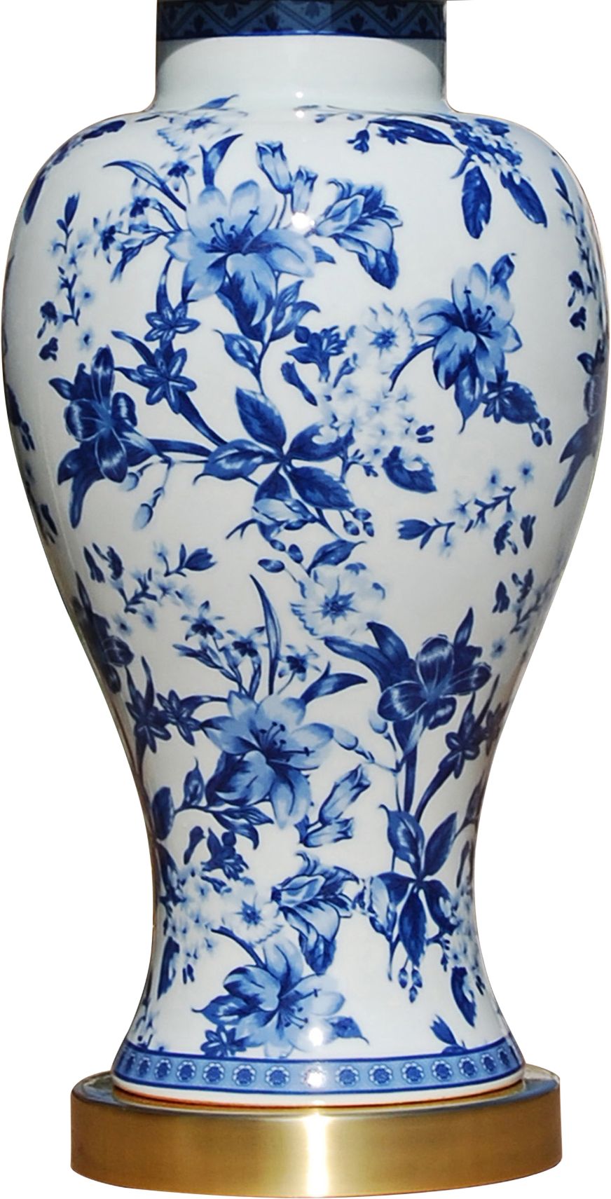 Marcella Blue and White Chrysanthemum Temple Jar Table Lamp 91F93